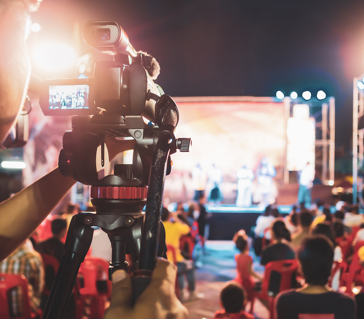 Capturing concert with professional video camera