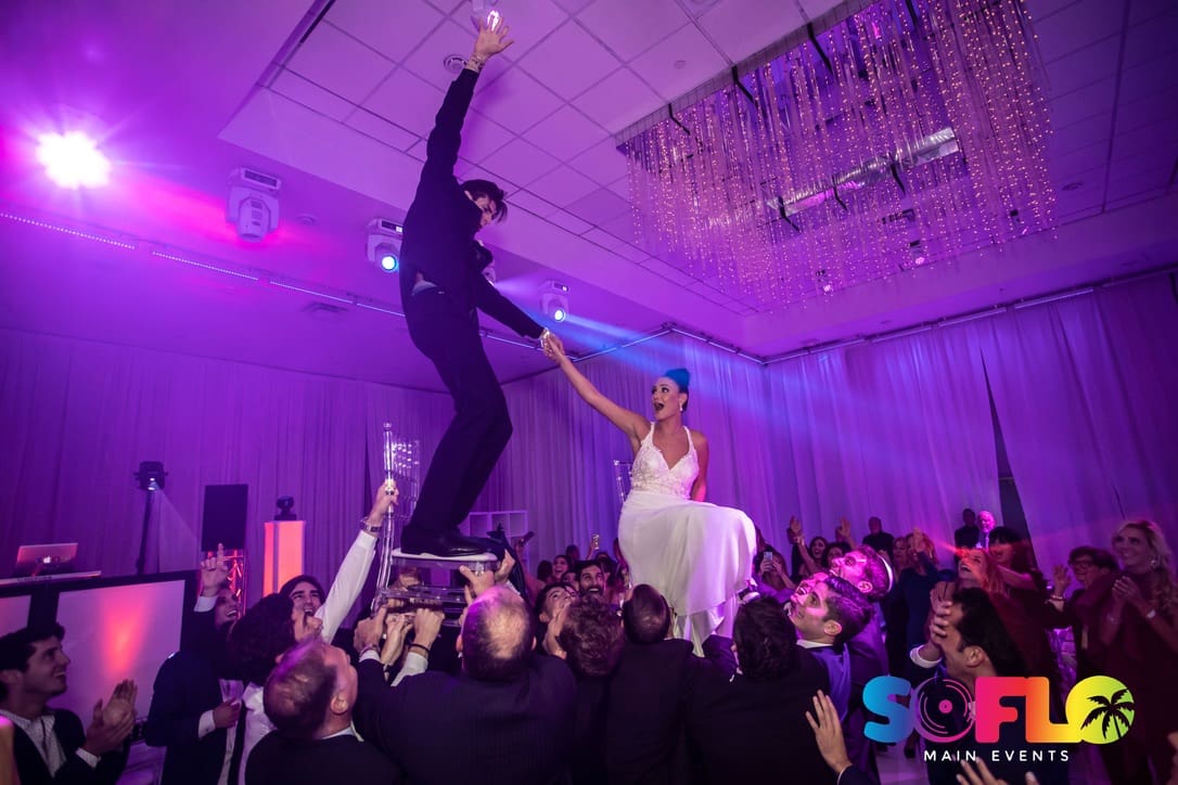 Dancing crowd enjoying a lively event