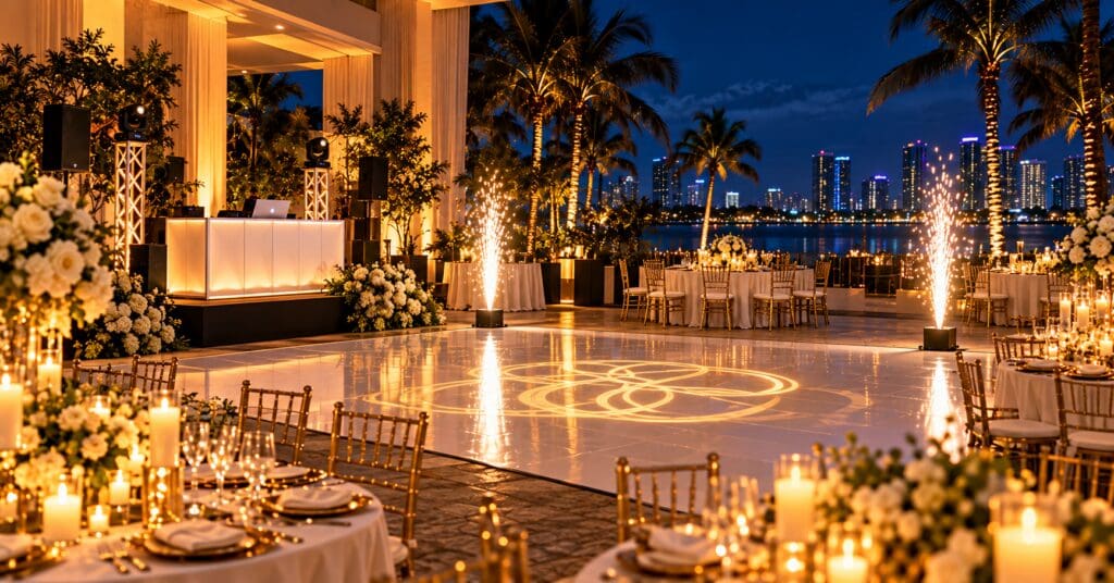 Wedding Event Production in Miami DJ, Lighting & Sound